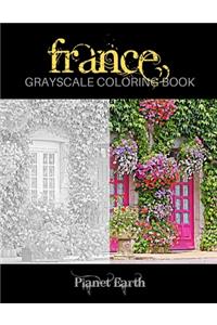 France Grayscale Coloring Book