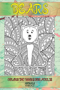 Mandala Colouring Books for Adults - Animals - Bears