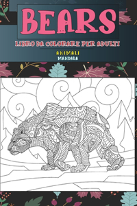 Libro da colorare per adulti - Mandala - Animali - Bears
