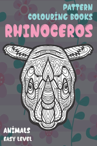 Pattern Colouring Books - Animals - Easy Level - Rhinoceros