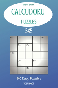 CalcuDoku Puzzles - 200 Easy Puzzles 5x5 vol.21