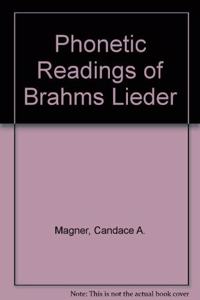 Phonetic Readings of Brahms Lieder