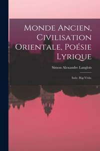 Monde ancien, civilisation orientale, Poésie lyrique