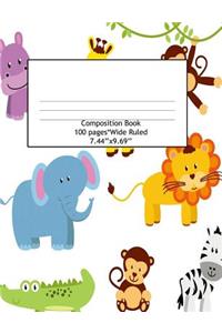 Composition Book Wide Ruled 100 Pages (7.44 x 9.69)