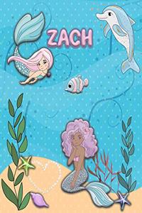 Handwriting Practice 120 Page Mermaid Pals Book Zach: Primary Grades Handwriting Book K-2