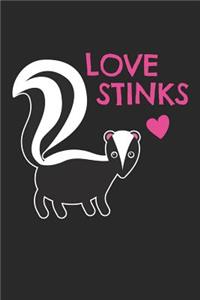 Valentine's Day Notebook - Love Stinks Funny Anti Valentine's Day Pun Lover Gift - Valentine's Day Journal
