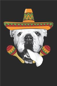 English Bulldog Journal - English Bulldog Notebook 'Cinco De Mayo' - Gift for English Bulldog Lovers