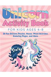 Unicorn Activity Book for Kids Ages 4-8