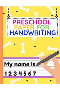 Preschool Paper for Handwriting