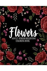 Flowers adult stress relieving coloring book