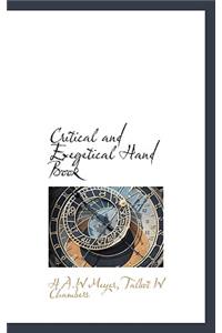 Critical and Exegetical Hand Book
