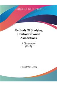 Methods Of Studying Controlled Word Associations