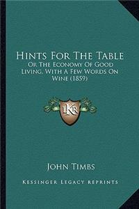 Hints for the Table