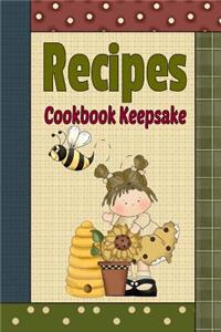 Recipes Cookbook Keepsake