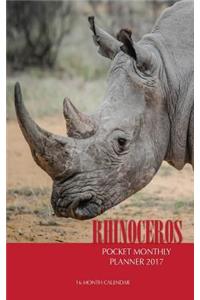 Rhinoceros Pocket Monthly Planner 2017