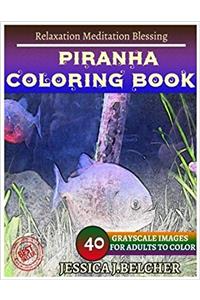 Piranha Coloring Book for Adults