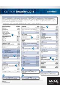 ICD-10-CM 2018 Snapshot Coding Cards: Anesthesia