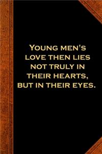 2020 Daily Planner Shakespeare Quote Young Love Hearts Eyes 388 Pages