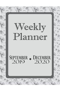 Weekly Planner September 2019-December 2020