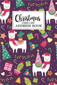 Christmas card list address book