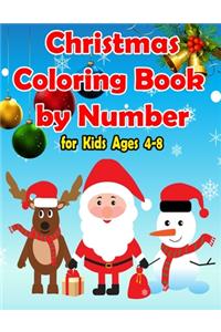 Christmas Coloring Book by Number for kids Ages 4-8