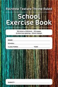 Rainbow Texture Theme Ruled School Exercise Book