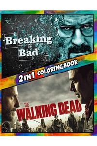 2 in 1 Coloring Book Breaking Bad and The Walking Dead