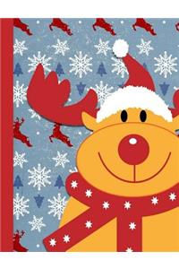 Rudolph the Red Nosed Reindeer Blank Journal Writing Notebook