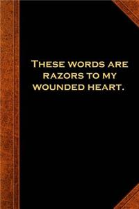 2019 Daily Planner Shakespeare Quote Words Razors Heart 384 Pages