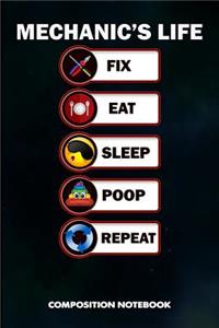 Mechanic's Life Fix Eat Sleep Poop Repeat