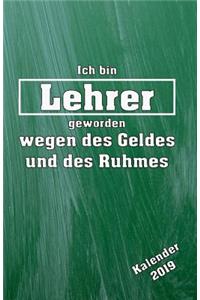 Ich Bin Lehrer Geworden Kalender 2019
