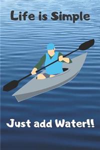 Kayak Lovers Blank Lined Journal Notebook