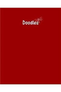 Doodles Journal - Great for Sketching, Doodling or Planning with Brick Red Cover