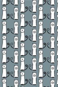 Bullet Journal Notebook for Cat Lovers Funny Tall Cats Pattern 10