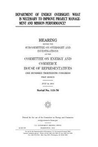 Department of Energy oversight
