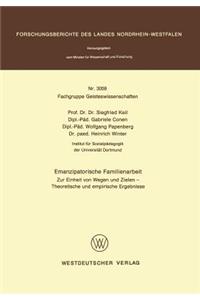 Emanzipatorische Familienarbeit: Zur Einheit Von Wegen Und Zielen -- Theoretische Und Empirische Ergebnisse