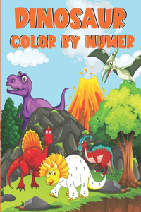 dinosaur color by number