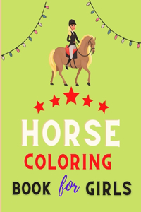 Horse coloring book for girls