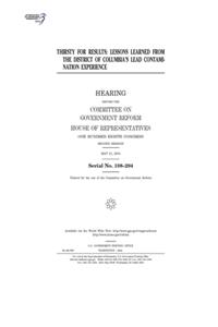 Thirsty for results: lessons learned from the District of Columbia's lead contamination experience