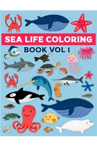 Sea Life Coloring Book Vol 1