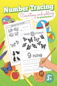 Number Tracing - Counting and adding for Preschoolers