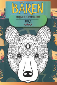 Malbuch für Mädchen - Mandala - Tiere - Bären