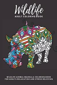 Wildlife Adult Coloring Book