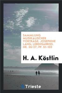 Josefine Lang; Lebensabriss