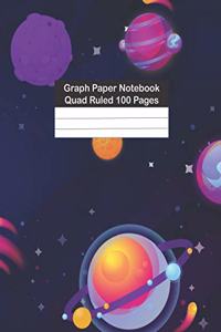 Graph Paper Notebook Quad Ruled 100 Pages 8.5 x 11 Inch
