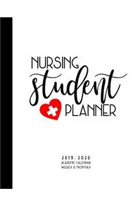 Nursing Student Planner 2019-2020 Academic Calendar Weekly And Monthly