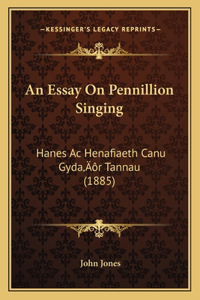 An Essay On Pennillion Singing