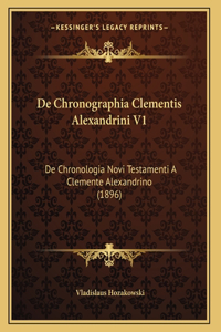 De Chronographia Clementis Alexandrini V1