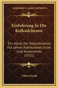 Einfuhrung In Die Kolloidchemie