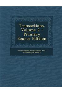 Transactions, Volume 2
